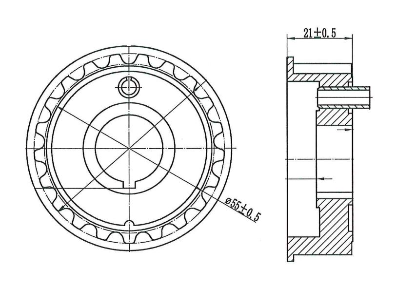 Шкив ГРМ для автомобилей Лада Granta (дв. 21116) коленвала со штивфтом