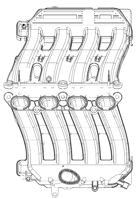Коллектор впускной для а/м Renault Duster (10-) 2.0i [F4R]