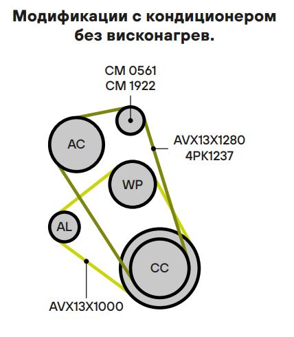 Ролик привод. ремня для автомобилей Daewoo Nexia (95-)/Chevrolet Lanos (97-) A/C+ (натяжной) (CM 0561)