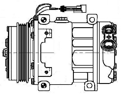 Компрессор кондиционера для автомобилей Ducato III (06-)/Daily IV (06-) 2.3JTD/3.0JTD