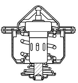 Термостат для автомобилей Mitsubishi Lancer X (07-)/Outlander XL (06-)/ASX (10-) 1.8i/2.0i/2.4i (82°С) (термоэлемент)