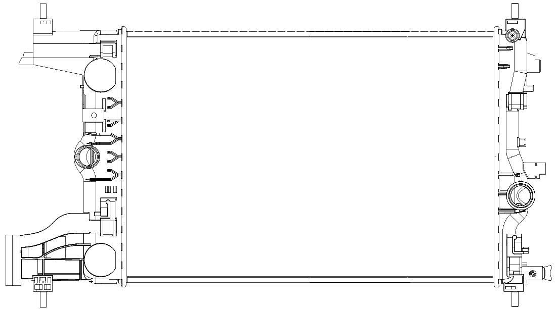 Радиатор охлаждения для автомобилей Astra J (09-)/Cruze (09-) 1.4T/1.6T MT (LRc 2116)