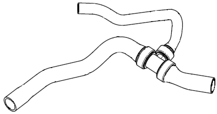 Патрубок охл. для а/м Лада Largus (12-)/Renault Logan (04-) 8V нижн. (EPDM, 1 шт.)