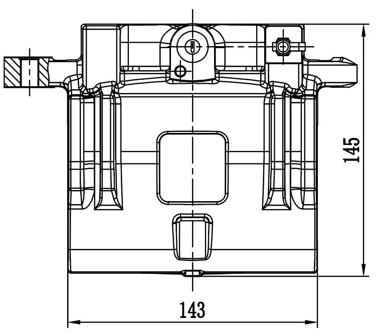 Суппорт тормозной для автомобилей Great Wall Hover H3 (10-)/H5 (11-) 2.4i передний правый d=43мм