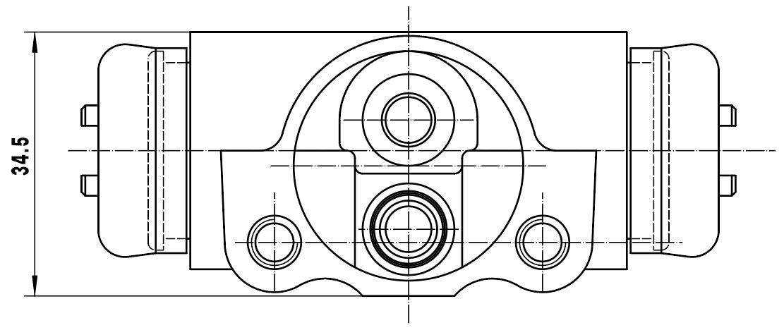 Цилиндр тормозной для автомобилей Toyota RAV4 (00-) / Probox (02-) задний левый / правый d=19мм