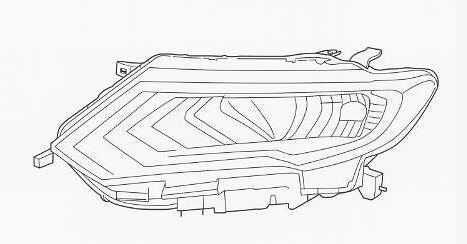 Фара для автомобилей Nissan X-Trail T32 (13-) рестайлинг, галоген/светодиодная, с ДХО, электрический корректор, левая