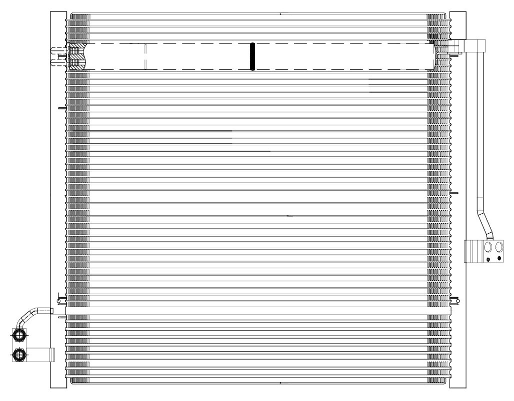 Радиатор кондиционера для автомобилей Mercedes-Benz ML (W166) (11-)/GL (X166) (12-) AT