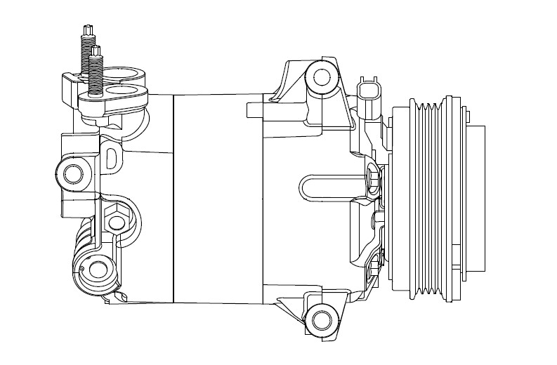 Компрессор кондиционера для автомобилей Kuga II (13-) 2.5i