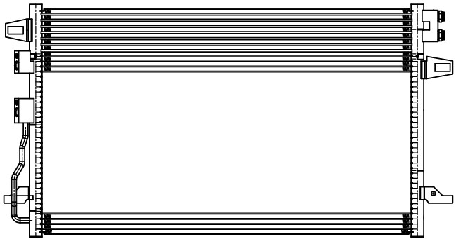 Радиатор кондиционера для автомобилей Caravan (01-)/Voyager (01-) 2.4i/3.3i/3.8i M/A (с маслоохладителем)