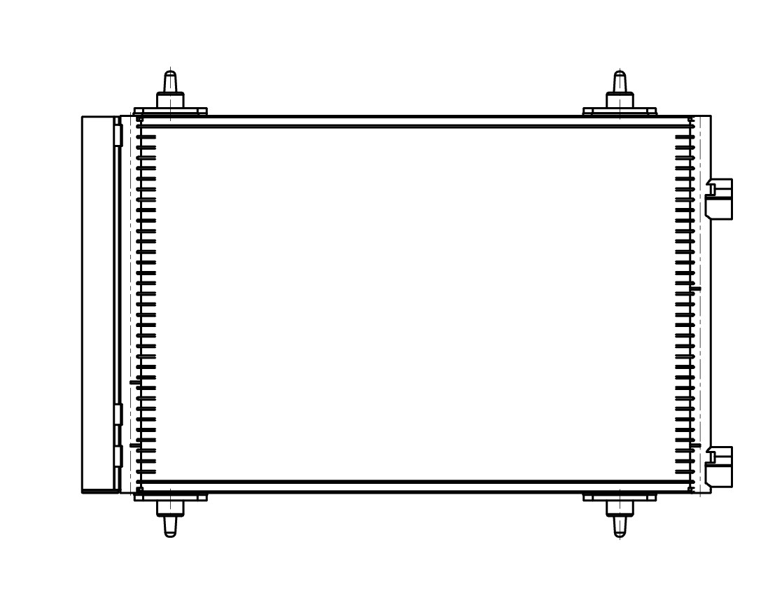 Радиатор кондиционера для автомобилей Peugeot 307/ Сitroen C4
