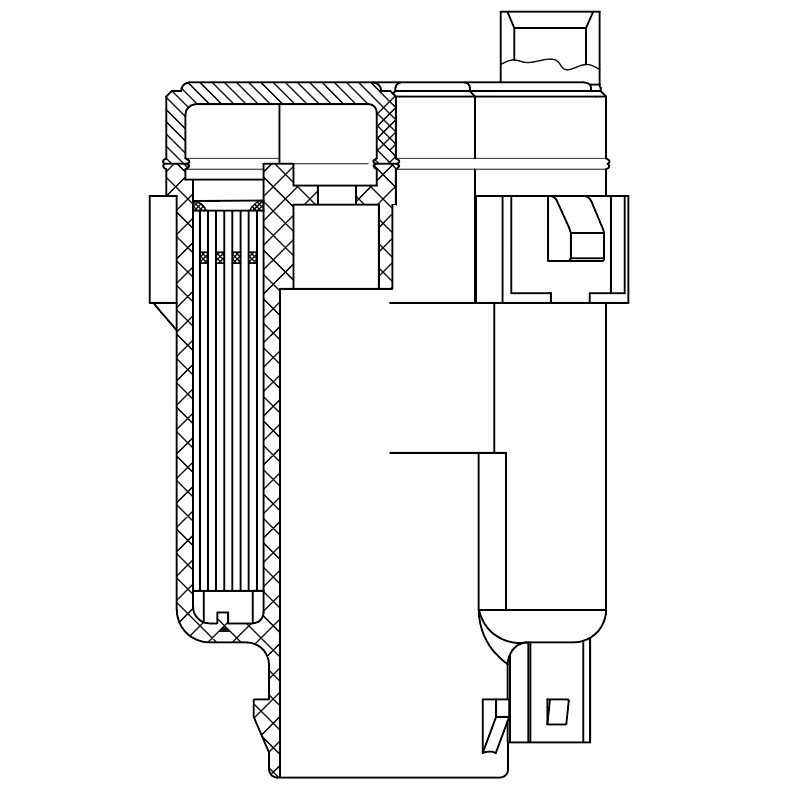 Фильтр топливный тонкой очистки для автомобилей Hyundai Santa Fe (00-) 2.4i/2.7i