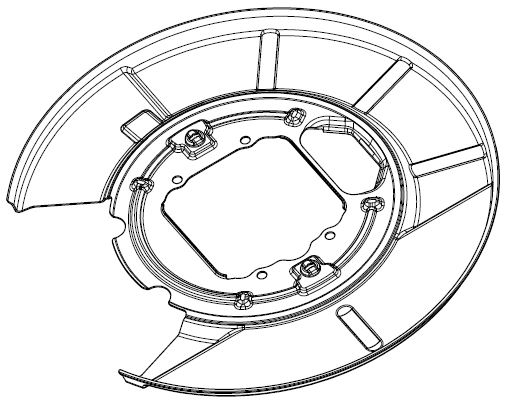 Кожух заднего правого тормозного диска для автомобилей BMW X5 (E53) (00-)