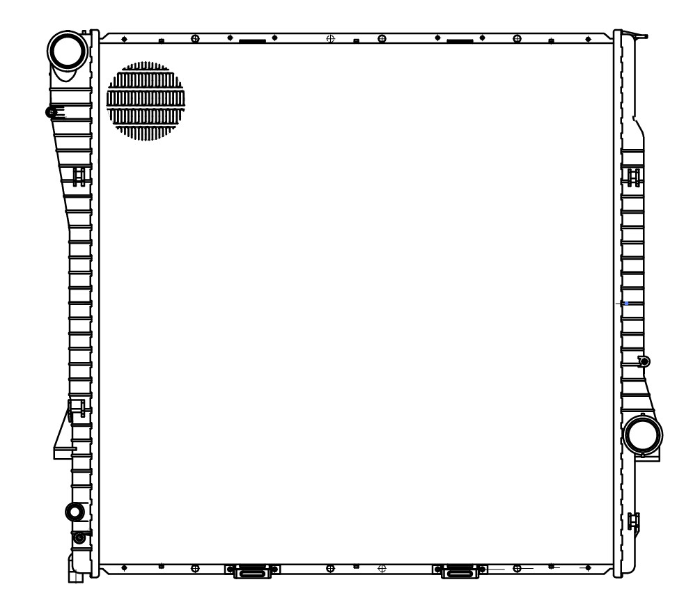 Радиатор охлаждения для автомобилей X5 (E53) (00-) 3.0i/4.4i 3.0d AT