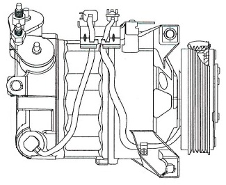 Компрессор кондиционера для автомобилей S80 II (06-)/XC60 (08-)/XC70 (07-) 2.4D/2.5T