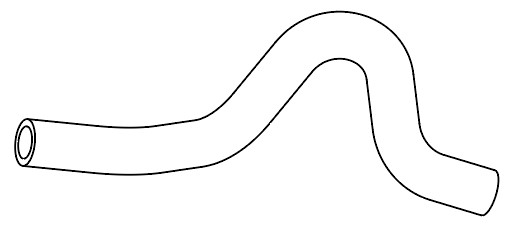 Патрубок отоп. для а/м Hyundai Solaris/Kia Rio (11-) 1.4i/1.6i отвод. (EPDM,1шт.)