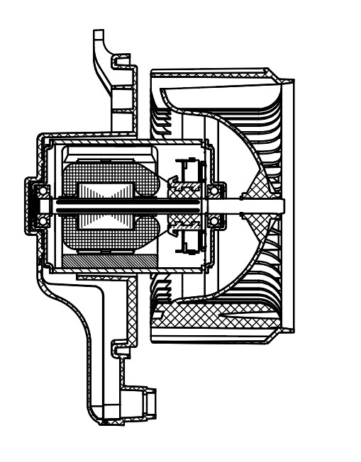 Электровентилятор отопителя для автомобилей Mitsubishi Outlander (16-)/Eclipse Cross (17-)