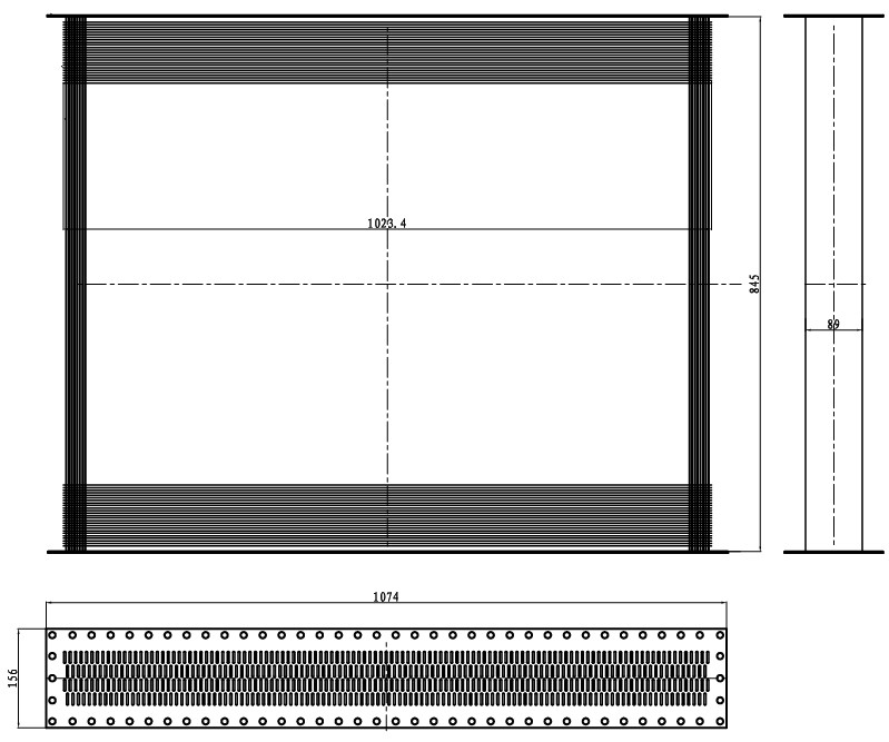 Радиатор охлаждения (сердцевина) для тракторов К-700A/K-701 "Кировец" (алюм, 4-х ряд.)