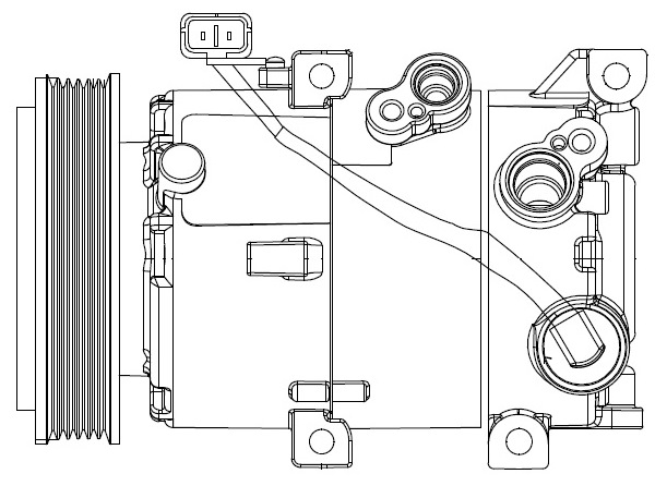 Компрессор кондиционера для автомобилей Ceed (12-)/Cerato III (13-) 1.6i
