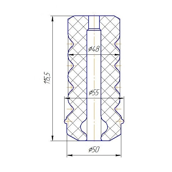 Буфер (отбойник) хода сжатия заднего амортизатора для автомобиля Лада Largus (12-)/X-Ray (15-)/Renault Logan (04-)/Duster (10-)