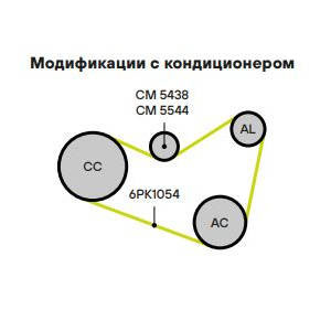 Ролик привод. ремня для автомобилей VW Golf V (03-) 2.0TFSi (с натяж. мех.) (CM 5438)