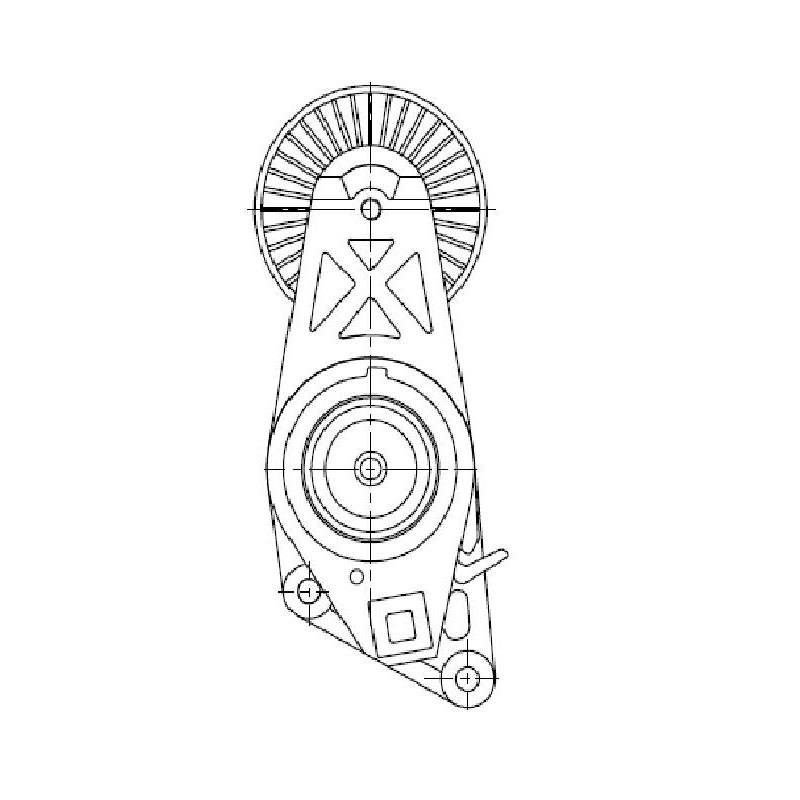 Ролик приводного ремня для автомобилей Peugeot 306 (93-) 1.8i/2.0i [XU] А/С+ c ГУР (с натяжным механизмом)
