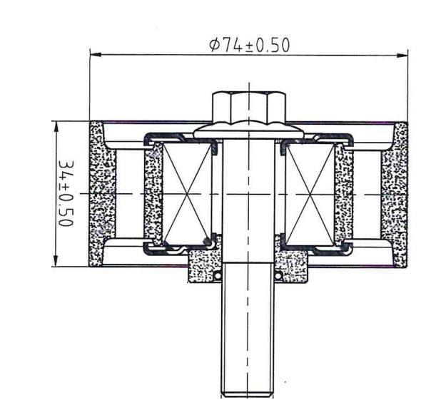 Ролик приводного ремня для автомобилей MAN TGA (02-)/TGS (07-)/TGX (07-) [D2066] (опорный)