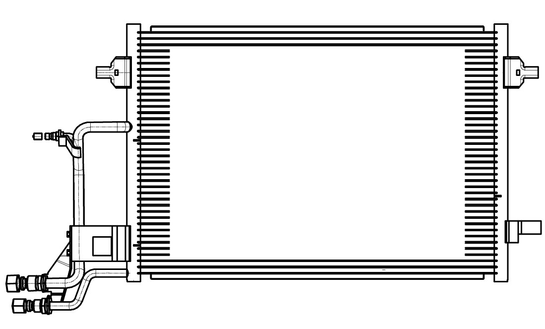 Радиатор кондиционера для автомобилей Passat B5 (96-)