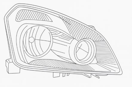 Фара для автомобилей Nissan Qashqai J10 (06-) дорестайлинг, галоген, электрический корректор, правая