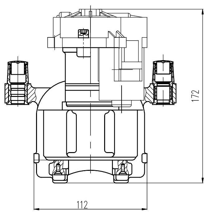 Суппорт тормозной для автомобилей Skoda Karoq (17-)/VW Golf VII (12-) задний правый d=38мм (автомобиль с электродвигателем стояночного тормоза)