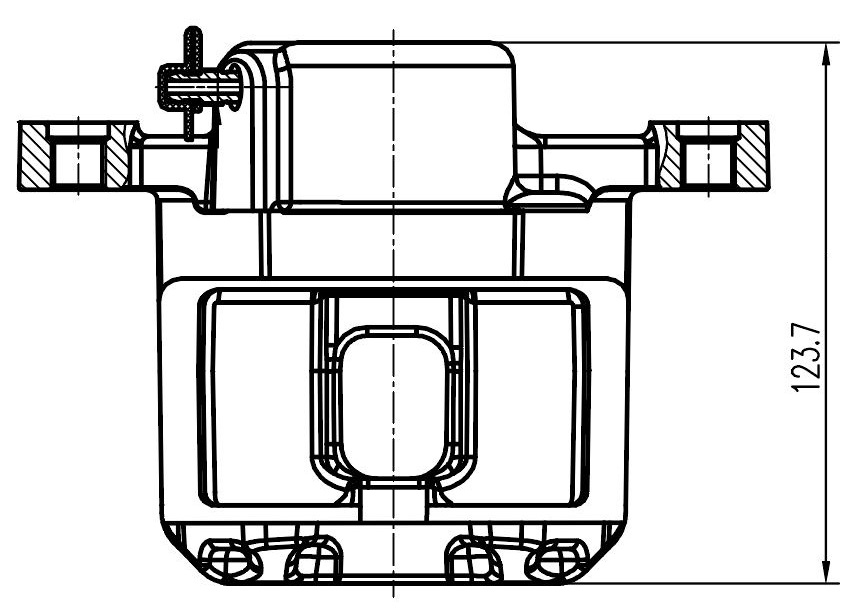 Суппорт тормозной для автомобилей Great Wall Hover H5 (11-) 2.0TD задний правый d=43мм