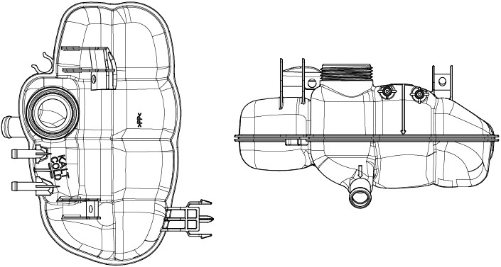 Бачок расширительный охлаждающей жидкости для а/м Opel Meriva A (03-)