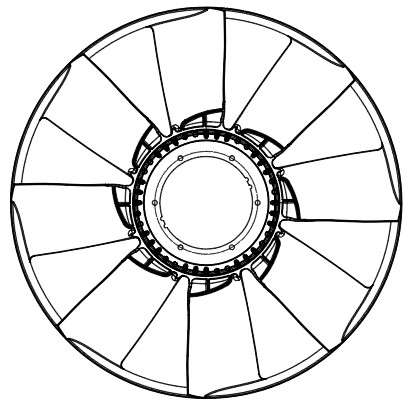 Крыльчатка вентилятора КАМАЗ 5490 (13-)/Mercedes-Benz Axor (01-)