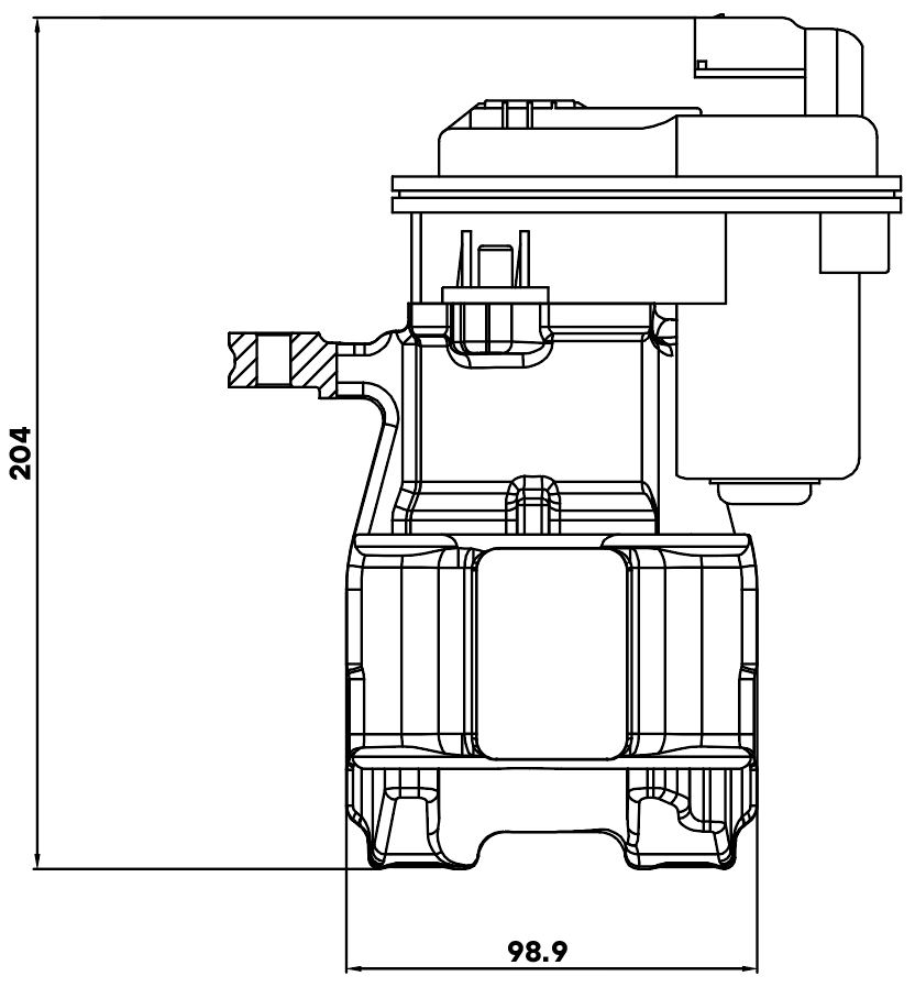 Суппорт тормозной для автомобилей JAC JS6 (22-) задний правый d=38мм (автомобиль с электродвигателем стояночного тормоза)