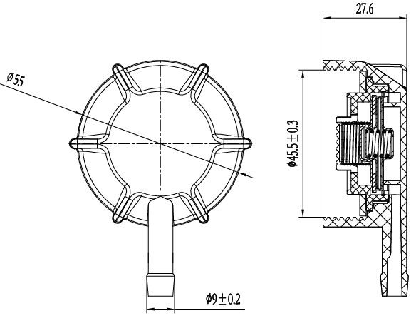 Крышка (пробка) расширительного бачка для а/м MAN TGA (02-)/TGS (07-)/TGX (07-)/DAF 95XF (97-) 0.7bar