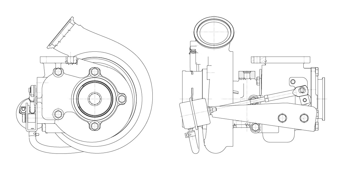 Турбокомпрессор для а/м КАМАЗ c дв. Cummins 6ISBe/6ISDe Euro-4/5