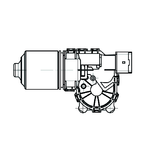Моторедуктор стеклоочистителя для автомобилей Kia Seltos (19-)/Hyundai Tucson (21-) (перед.)