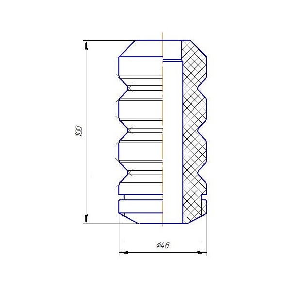Ремонтный комплект переднего амортизатора (кожух + отбойник) для автомобиля Лада 2170-2172 Priora/2190-2192 Granta/Kalina II