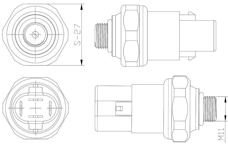 Датчик давления хладагента для автомобилей Toyota Camry (01-)/RAV4 (00-) (4pin)