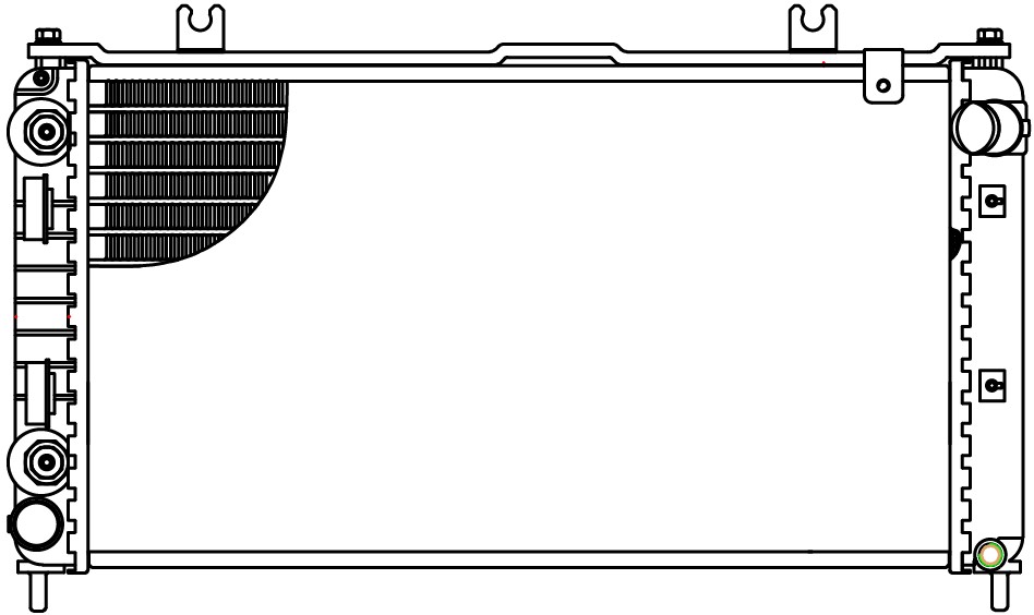 Радиатор охлаждения для автомобилей Лада 2190 Гранта (15-) AT (тип KDAC) (паяный)