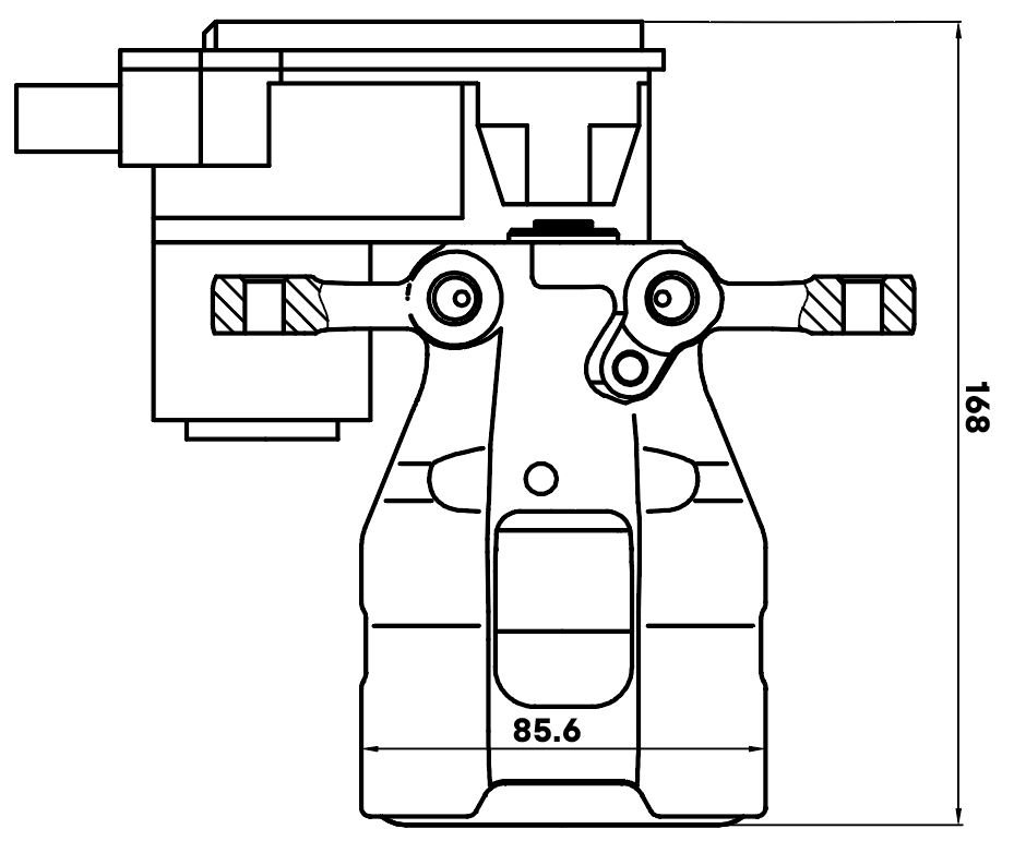 Суппорт тормозной для автомобилей Geely Atlas (16-)/Atlas Pro (19-)/Belgee X70 (24-) задний левый d=38мм (автомобиль с электродвигателем стояночного тормоза)