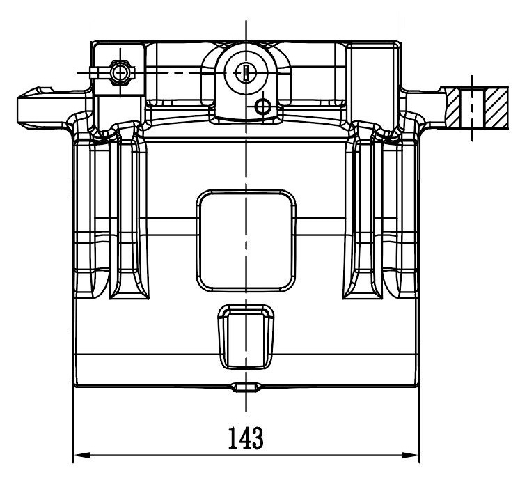 Суппорт тормозной для автомобилей Great Wall Hover H3 (10-)/H5 (11-) 2.4i передний левый d=43мм