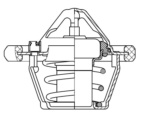 Термостат для автомобилей Ford Focus II (05-)/Focus III (10-)/Fusion/Fiesta (02-) (82°С) (термоэл.)
