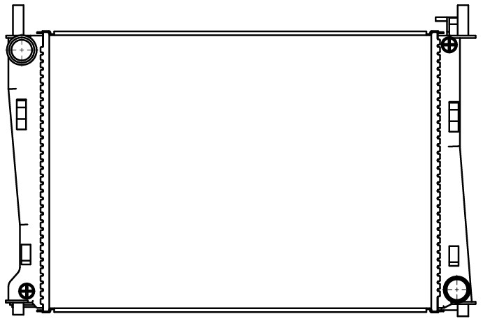 Радиатор охлаждения для автомобилей Ford Fiesta (01-) M/A (паяный)