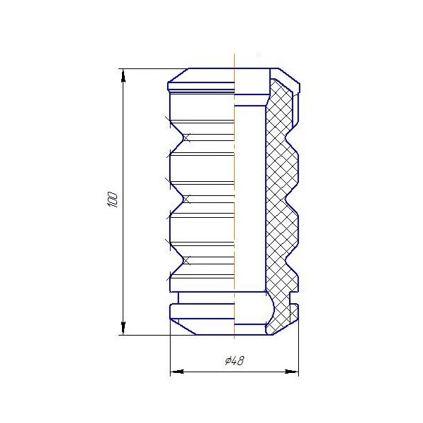 Буфер (отбойник) хода сжатия передней стойки для автомобиля Лада 1117-1119 Kalina