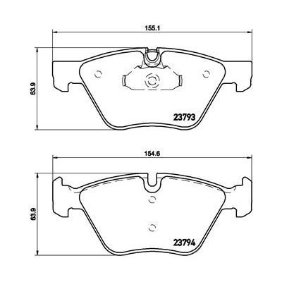 Колодки тормозные дисковые передние для автомобилей BMW 5 (E60) (03-)