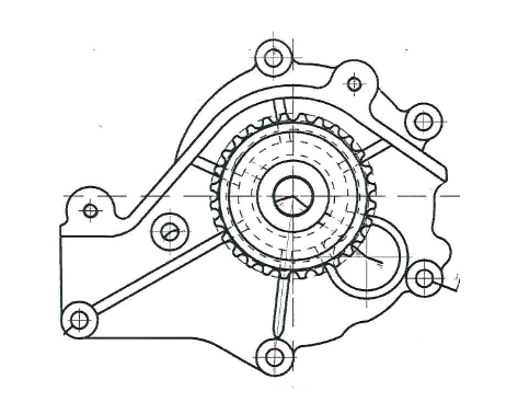 Насос водяной для автомобилей Chery Tiggo (FL) (13-)/Fora (06-) 1.6i/1.8i