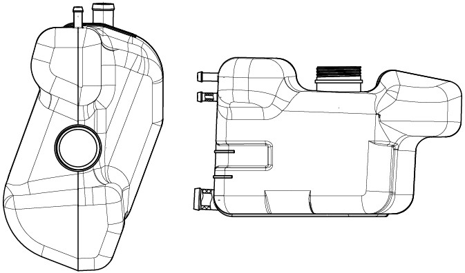 Бачок расширительный охлаждающей жидкости для а/м Лада 2110-12 (1 горловина)