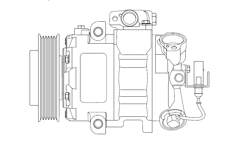 Компрессор кондиционера для автомобилей Rapid (12-)/Fabia II (07-)/Polo V (09-)