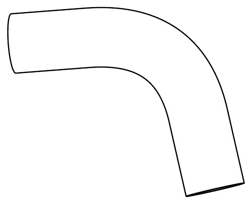 Патрубок охл. для а/м Mitsubishi Outlander (12-) 2.0i АТ нижн. от рад. (EPDM, 1 шт.)