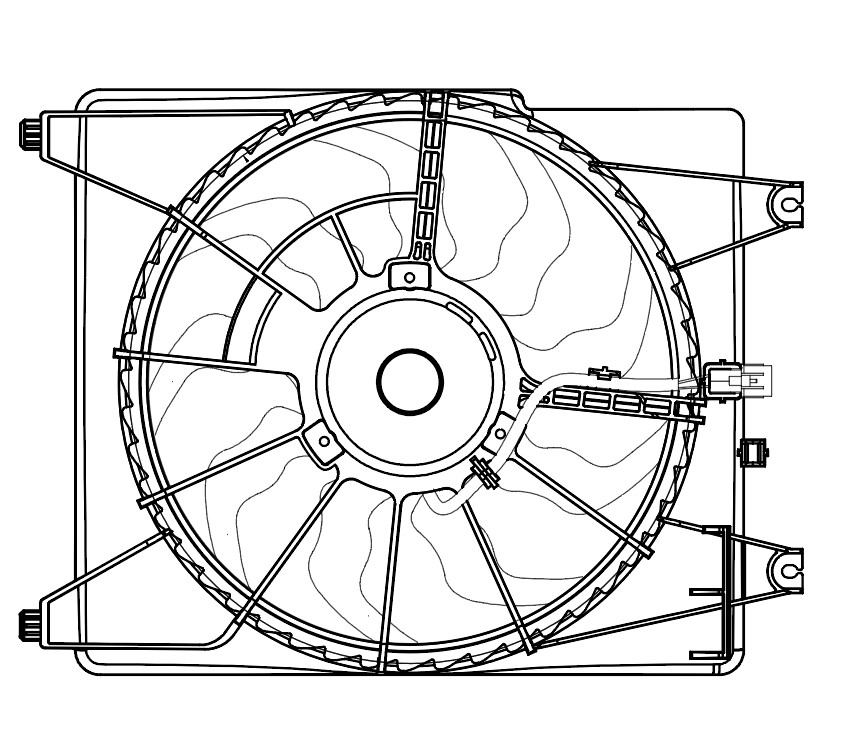 Электровентилятор кондиционера для автомобилей Hyundai Grand Starex (H-1) (07-) 2.5D (A2) (с кожухом)